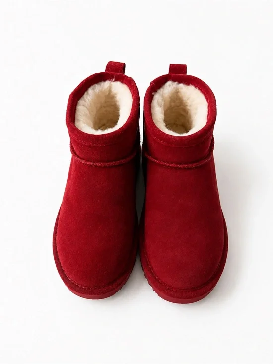 BearPaw Red Plush-Lined Winter Boots