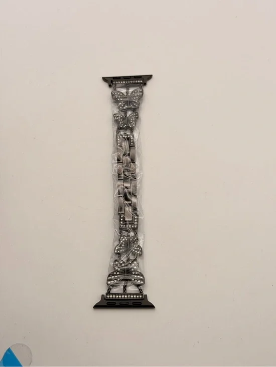 Apple Watch Stainless Steel Black, Flower Pattern, 42/44/46mm, New