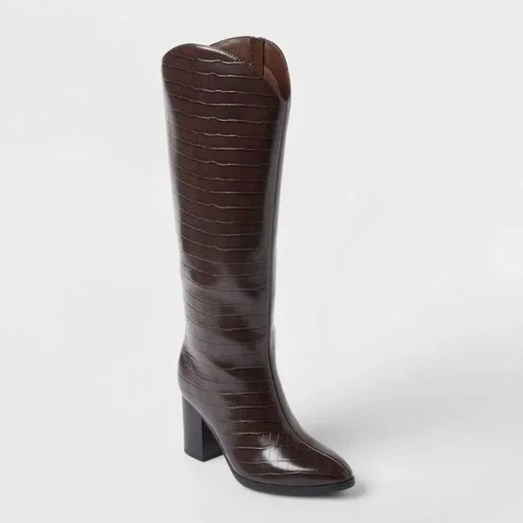 Women’s Cairo Boots with Memory Foam Insole – A New Day Brown 7.5