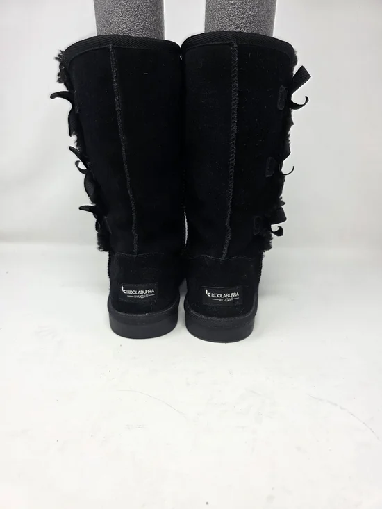 Koolaburra by UGG Victoria Tall Black Suede Bow Boots Size 5