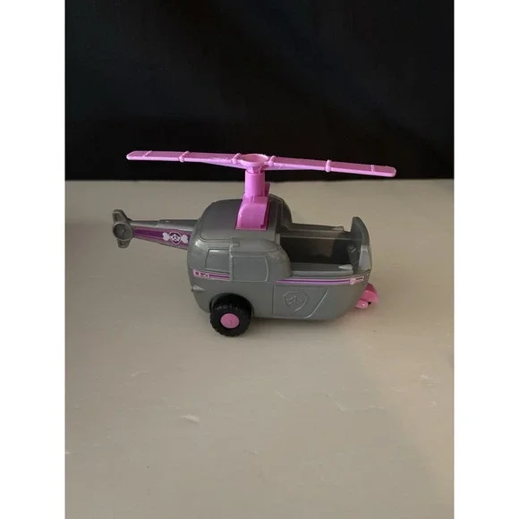 Paw Patrol Skye Gray Pink Rescue Helicopter Propeller Moves Plastic Vehicle Toy