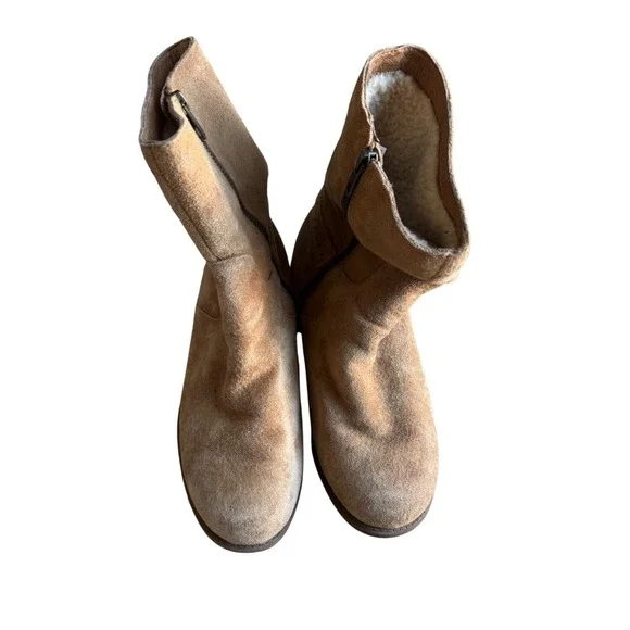 UGG Simmens Tan Suede Shearling Lined Waterproof‎ Boots 1012552 Size 7