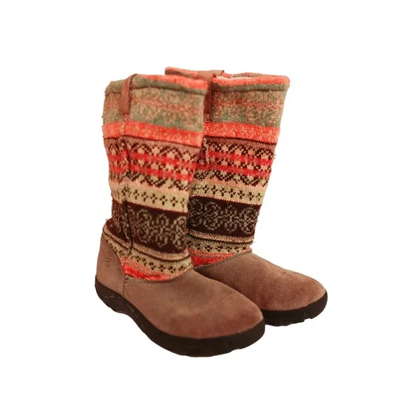 KEEN Women’s knit sweater top suede‎ bottom boots slouchy sz 5