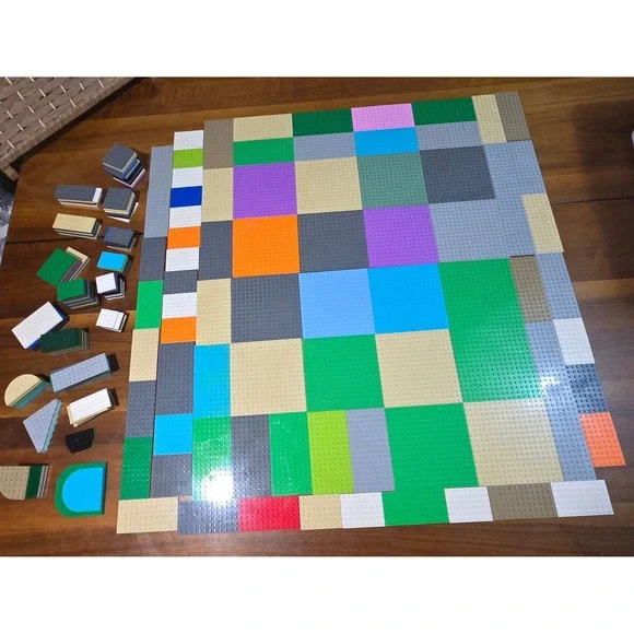 LEGO 233 Pc Large Plate Lot 16x16 8x16 6x16 Assorted Sizes Colors Genuine