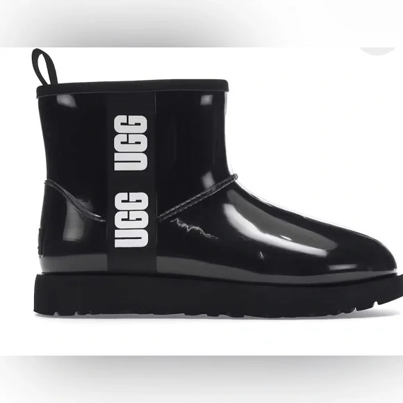 UGG Classic Clear Mini Boot Short Waterproof in Black Size 5 New