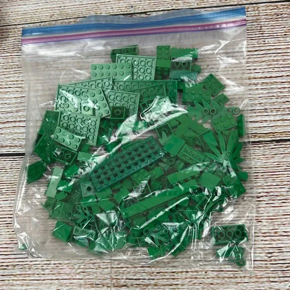 LEGO Green Bulk‎ Bricks Plates Foliage Lot 7.6oz Mixed Parts Pieces Greenery MOC