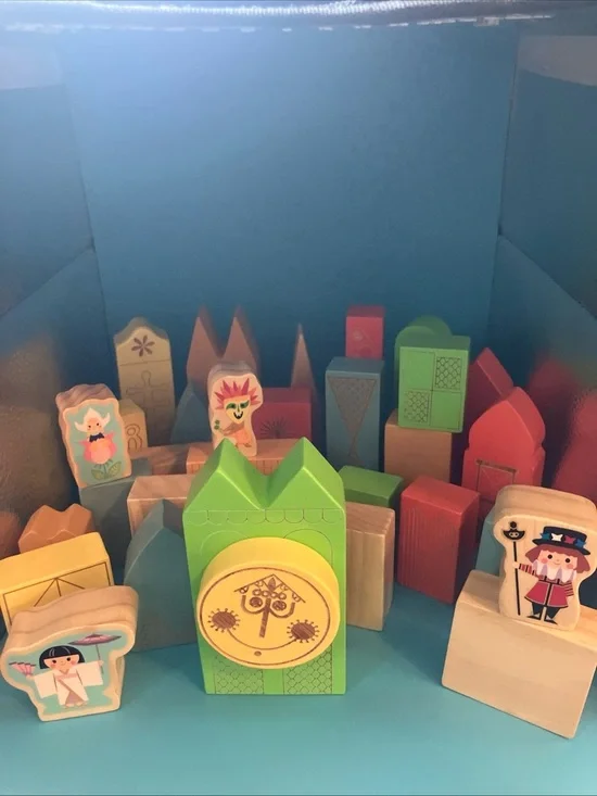 Disney Parks It's A Small World Character Wooden Stacking Block Set