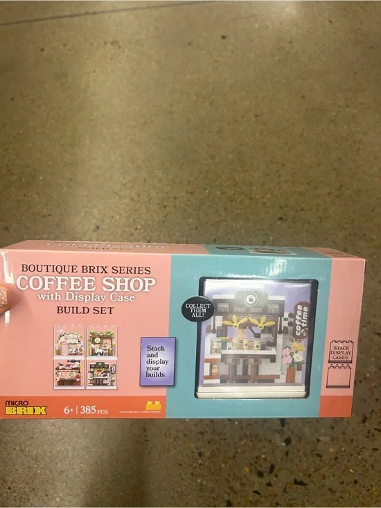 Coffee Shop Build Set - Pink/Teal Display Case