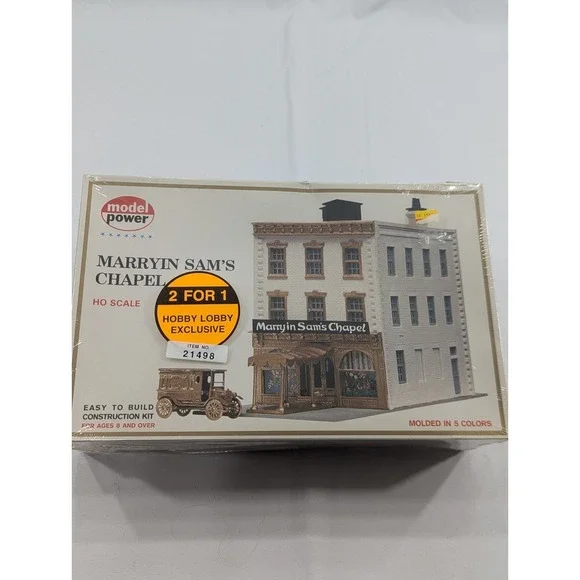 2) Pack Model Power HO‎ Marryin Sam's Chapel No. 457 The Grabitskis No. 485 New