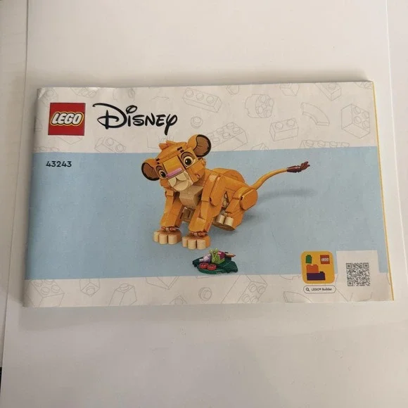 LEGO Disney Simba The Lion King‎ Instruction Manual Booklet ONLY Set 43243 Guide