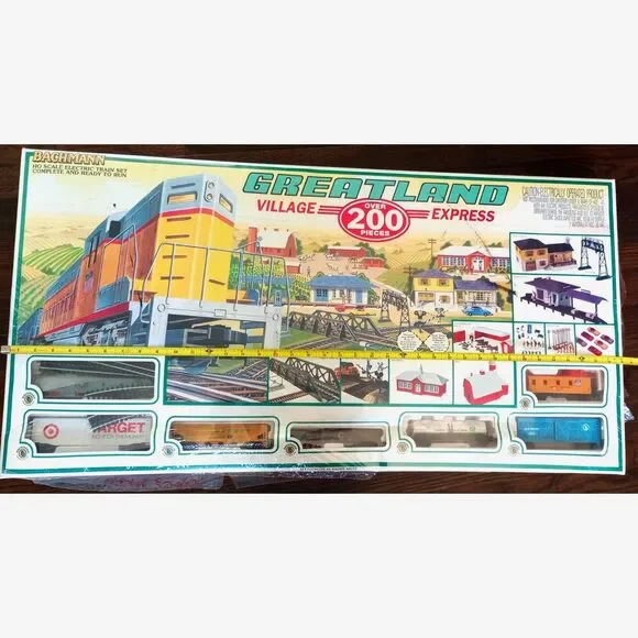 Bachmann Greatland Village Express Electric Train Set Sealed #00494 200 pieces