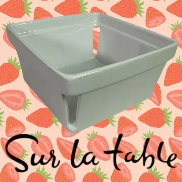 Sur la Table White Ceramic Decorative Berry Basket Bowl 5.5