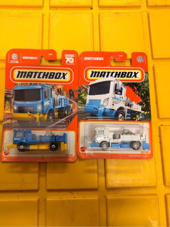 Matchbox Road Service Trucks - Blue, White & Orange