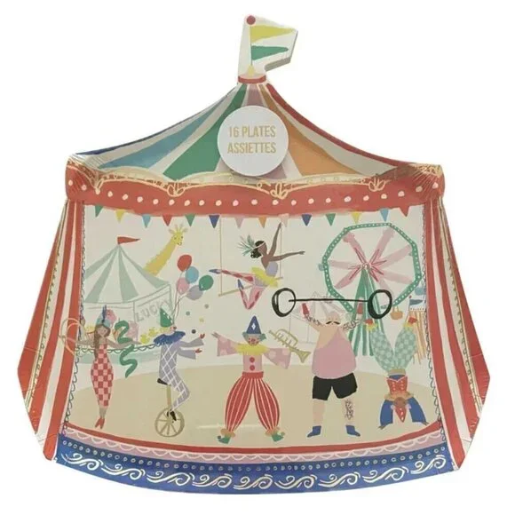 NWT - Meri Meri Paper Circus Paper Plates (set of 16)