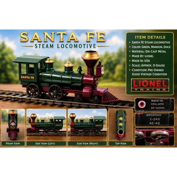 Matchbox Lesney Models of Yesteryear‎ American Loco 4-4-0 Santa Fe Train