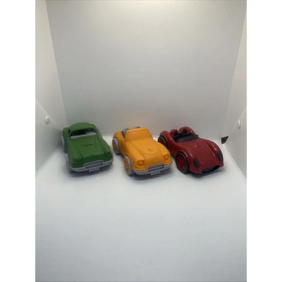 3 Plastic‎ Toy Cars 1 Orange Greenbrier 1 Green Greenbrier 1 Red Greentoys USA