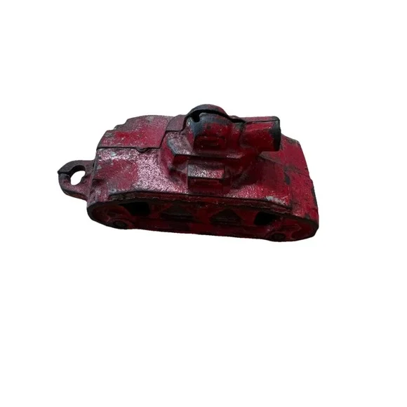 Vintage Antique Cast Iron Military Tank Toy Red Early Mortar Car Canon