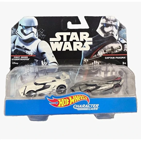 Hot Wheels Star Wars 2 Pack Stormtrooper Captain Phasma DXP99 Character Cars New