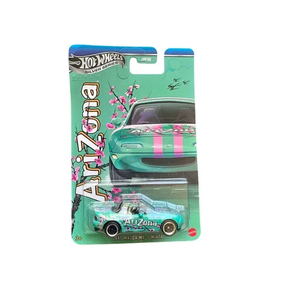 Hot Wheels‎ Silver Series AriZona Iced Tea 1991 Mazda MX-5 Miata Teal Pink JMF50