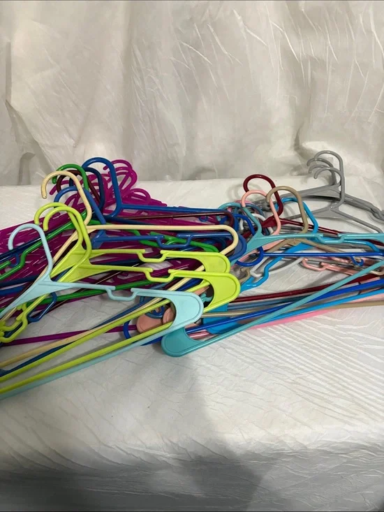 Multicolor Plastic Hangers bundle of 35