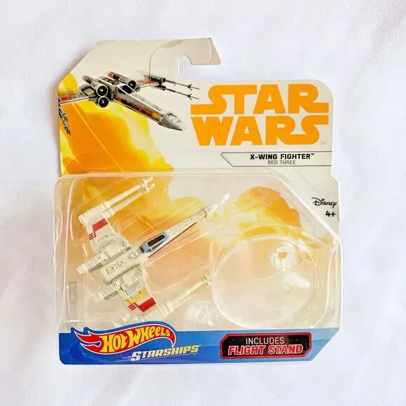 HOT WHEELS Starships Star Wars 2017 X-Wing Fighter Red Three Die-Cast NIB