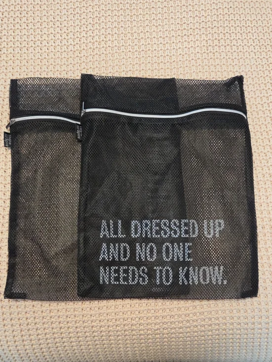 Thistle & Spire Black Mesh Laundrey Bag Set Of 2 11×14