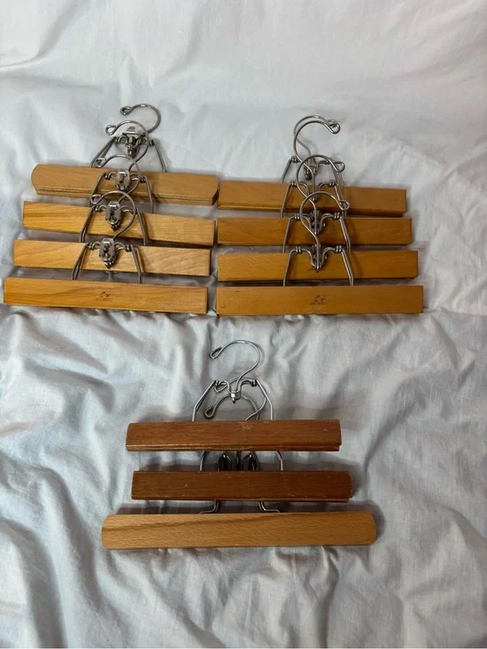 vintage Setwell wooden pants hangers (set of 11) 8 Setwell 3 unbranded