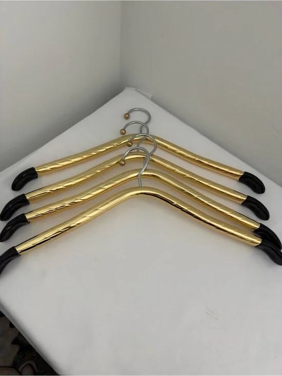 Brass Tubular “Hollywood” Hangers Set of 4