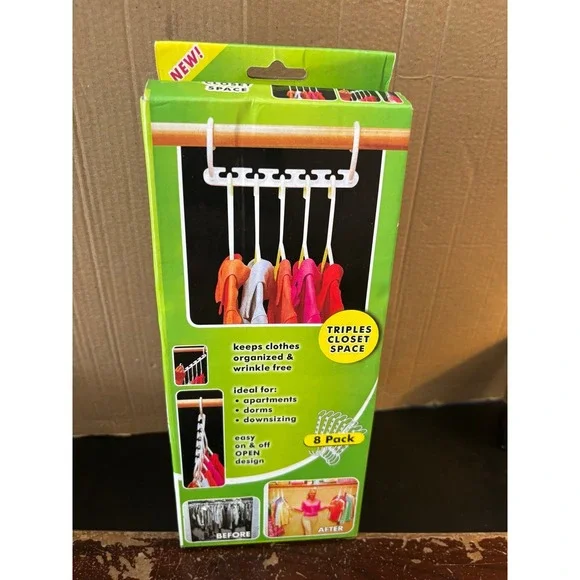 8 pack Wonder Hanger LOT of 2 Clothes Closet Organizer Hook Space Saver