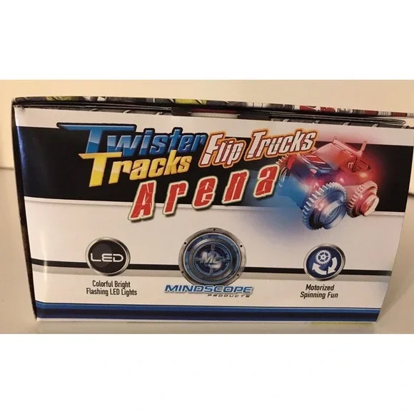 Mindscope Twister Tracks Flip‎ Trucks Arena Motorized Red LED Truck Playset NEW