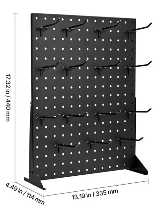 Black Freestanding Pegboard Organizer – Home Storage & Tool Display