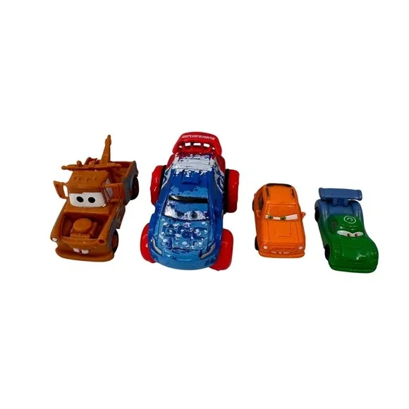 Disney Pixar Cars Diecast Toy Car Set Of 4 Mattel Mcqueen Mater Collectible 2014