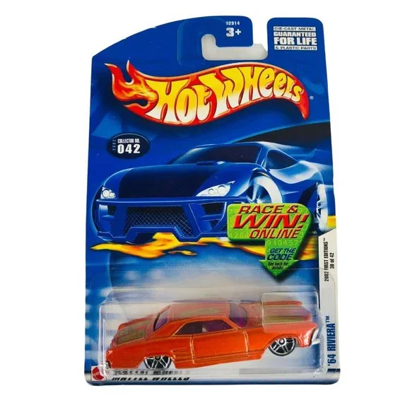 New Hot Wheels 1964 Riviera 2002 First Edition Die Cast Collectible 5 Spoke #042