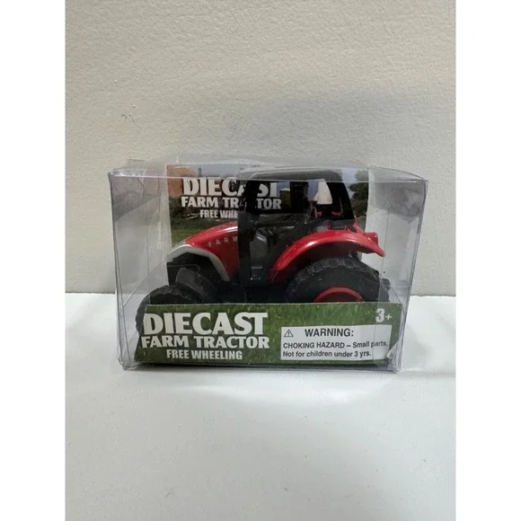Free Wheeling Red Farm‎ Die CastTractor  ~ 3.5  L x 2.5  W x 2.5  T - NEW