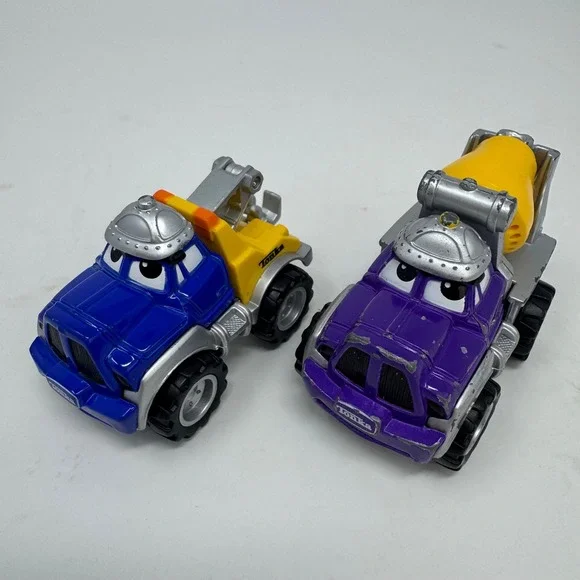 Tonka Chuck and Friends Diecast Metal Trucks 2000 Hasbro Maisto 2pc Toy Vehicles