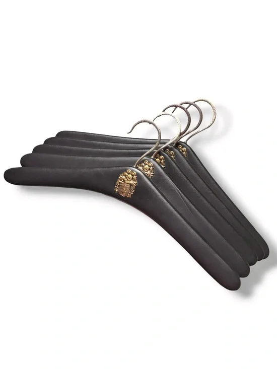 LIA OF SWITZERLAND Mid Century Luxury Covered Hangers Set of 5 VINTAGE