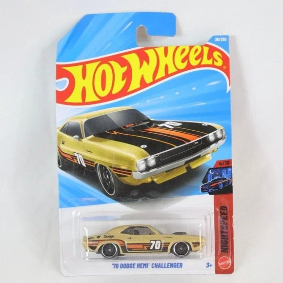 Hot Wheels Gold '70 Dodge Hemi Challenger Toy‎ Car - NEW