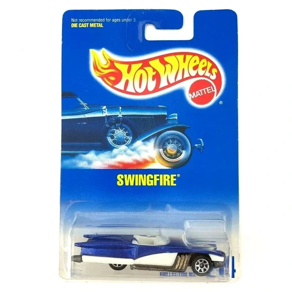 Hot Wheels SWINGFIRE Convertible Car Metallic Blue Die Cast 1/64 Collector‎ #214