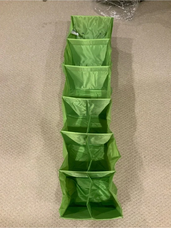 Green Fabric Hanging Closet Organizer Multipocket Storage Great for closets,Dorm
