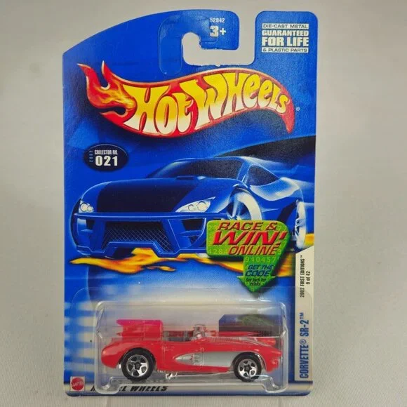 Vintage HOT WHEELS 2002 1st Editions CORVETTE SR-2  ‎ 9 of 42 (K228) MINT