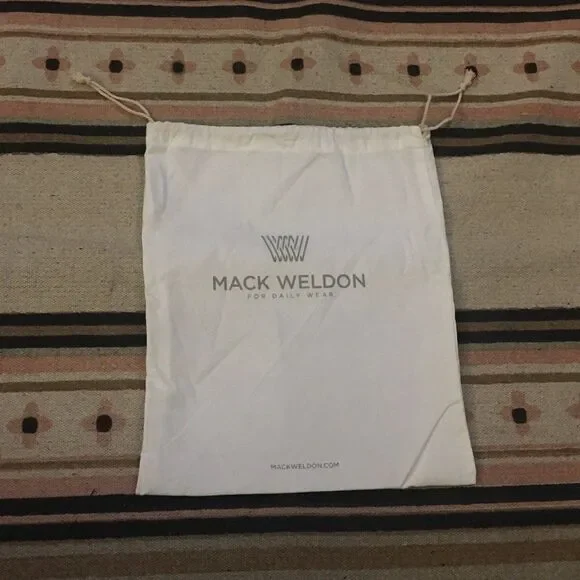 Mack Weldon White 11” x 9”  dustbag garment bag  new - never used