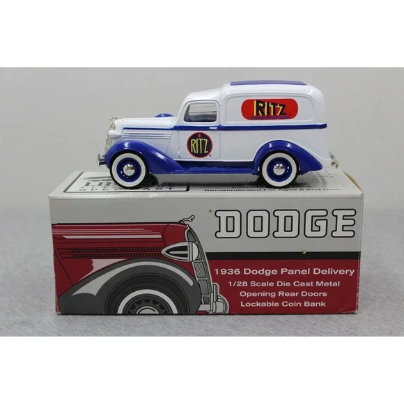 Liberty Classics 1936 Dodge Truck Kids 1/28 White Ritz‎ Panel Delivery Bank