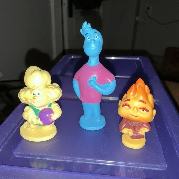 ELEMENTAL Figure Lot DISNEY PIXAR Movie PVC TOY Cake Topper Wade Lutz Cinder