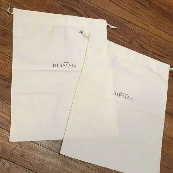 Alexandre Birman TWO (2) 11” x 13” White dustbags