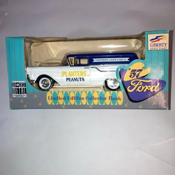 LIBERTY CLASSICS PLANTERS PEANUTS 1957 FORD LIMITED EDITION COLLECTORS BANK-NEW