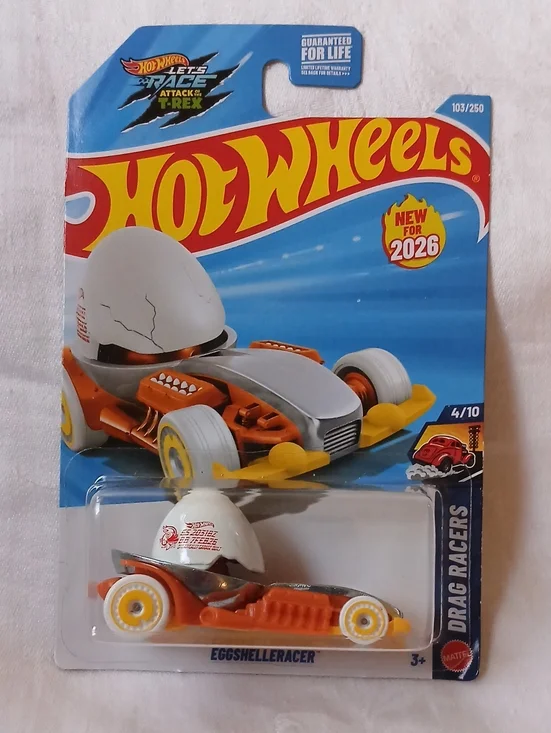 Mattel Hot Wheels Eggshelleracer NWT