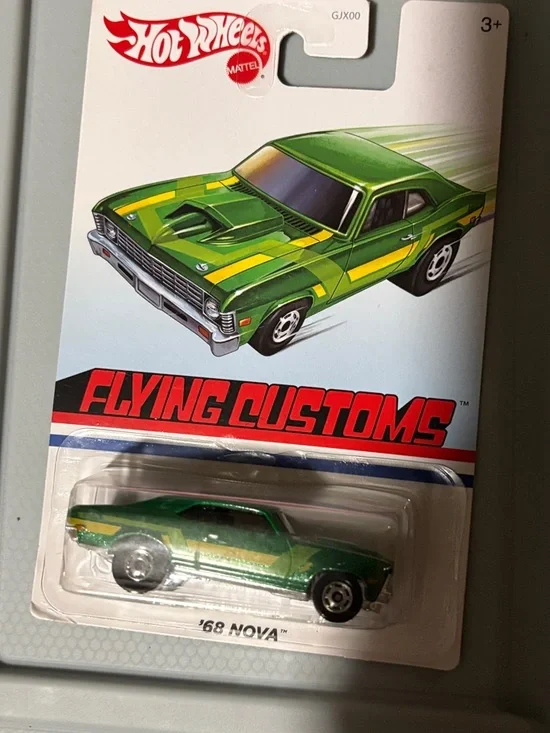 Hot Wheels Flying Customs '68 Nova - Green with Yellow Stripes