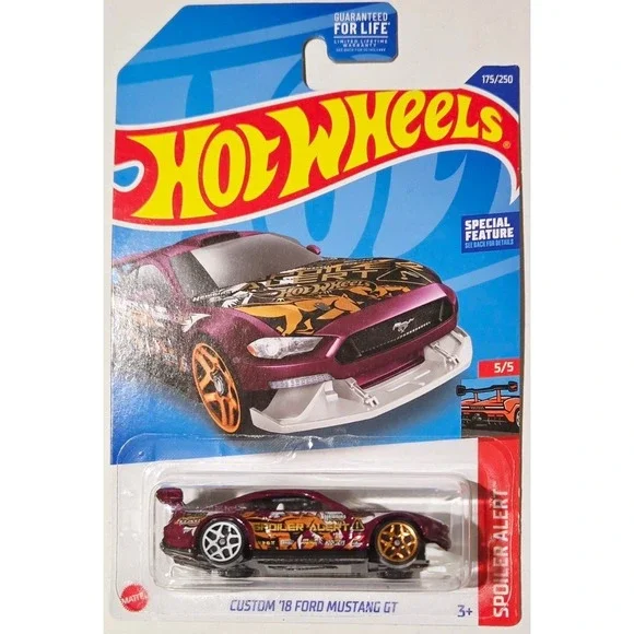 Hot Wheels Custom '18 Ford Mustang GT Spoiler Alert 5/5 Purple 175/250 HCV87