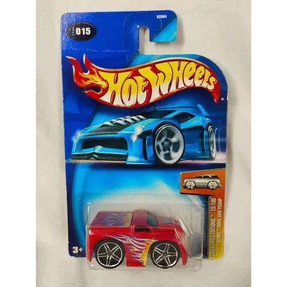 2004 Hot Wheels 015 First Editions Blings Dodge Ram Pickup Orange W/‎ Flames