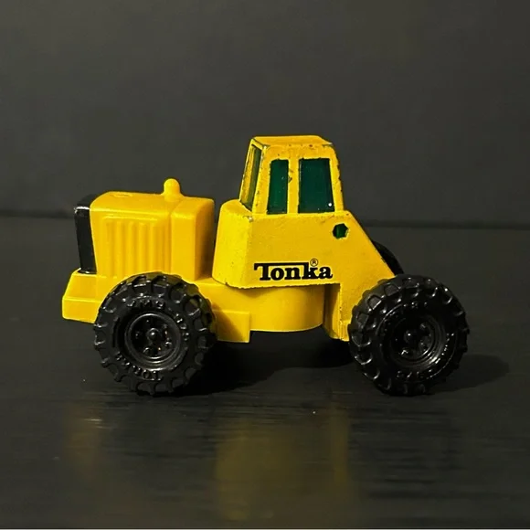 Vintage 1992 Mini Yellow Tonka Front Loader Toy Truck Construction Vehicle /D2